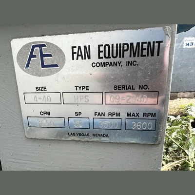 AE Fan Equipment 60HP High Pressure Blowers