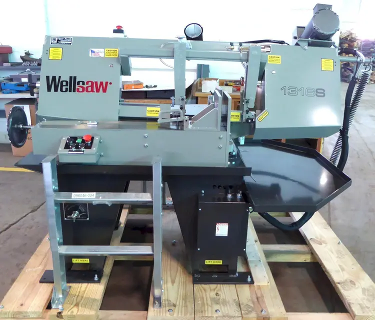 New | in-Stock WELLSAW 1316S Horizontal Band Saws Ohio US | CW WOOD MACHINERY #474003