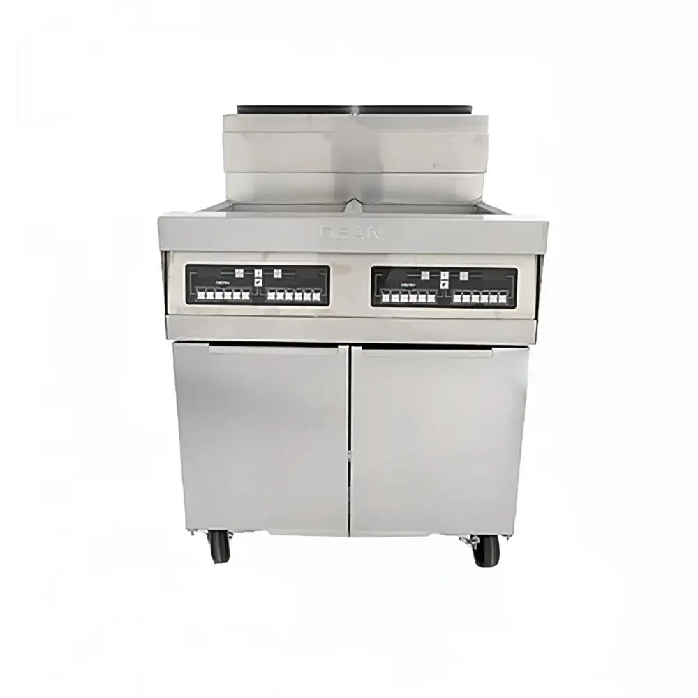 Dean 4PRG50T Gas Fryer - (4) 50 Lb Vats, Floor Model, Natural Gas