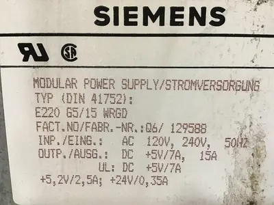 USED SIEMENS DIN 41752