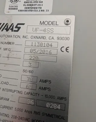 2016 HAAS VF-4SS Machining Centers, Vertical | Machnet (2)