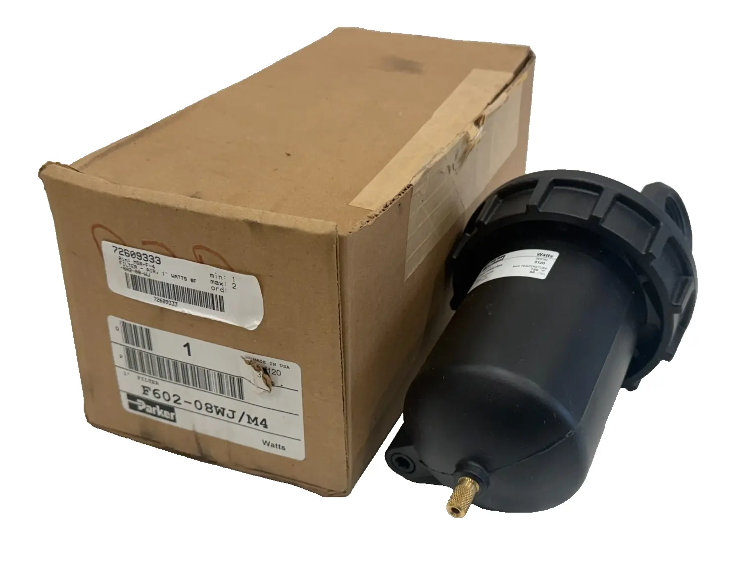 NEW PARKER F602-08WJ/M4 1" PNEUMATIC FILTER F60208WJM4