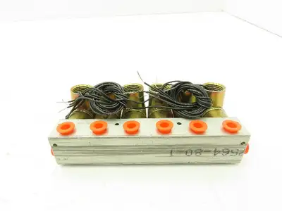 Honeywell Skinner 3121BBA6AVS6 Solenoid 6-Valve Manifold 12VDC 800 PSI 1/8" NPT