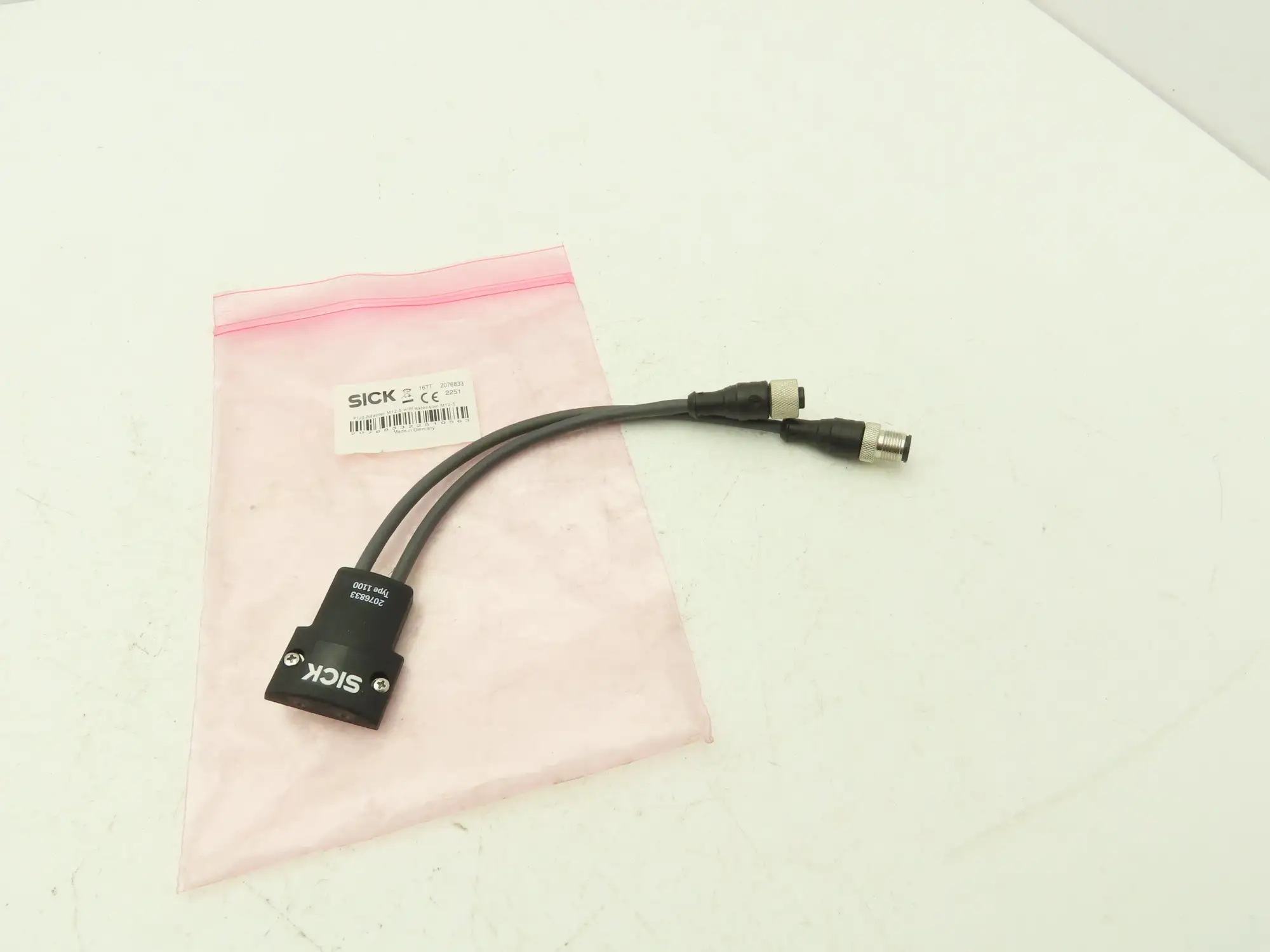 Sick 2076833 DeTec4 Light Curtain Plug Adapter M12 5-Pin
