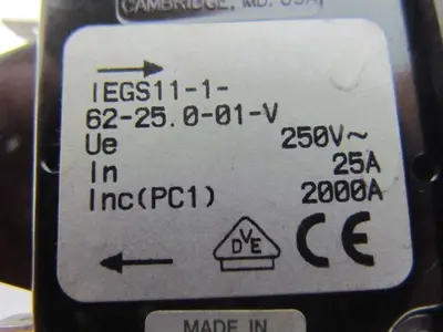 Airpax IEGS11-1-62-25.0-O1V Circuit breaker 250V 50/60Hz Delay 62