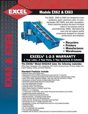 Used 2023 EXCEL EX-63 Balers Pennsylvania US | Global Equipment International, LLC #186357