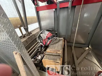 USED AUTOMATED INDUSTRIAL TECHNOLOGY AIT PALLET BOARD STACKER WITH UNSCRAMBLER