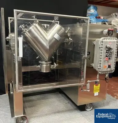 USED Gemco 2 CU FT Gemco Twin Shell Vacuum Dryer, 316 S/S