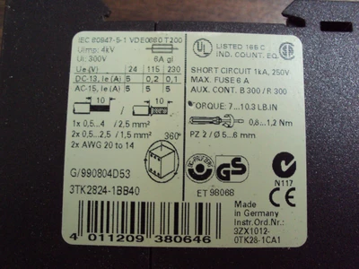 Siemens 3TK2824-1BB40 Siguard Safety Guard Relay