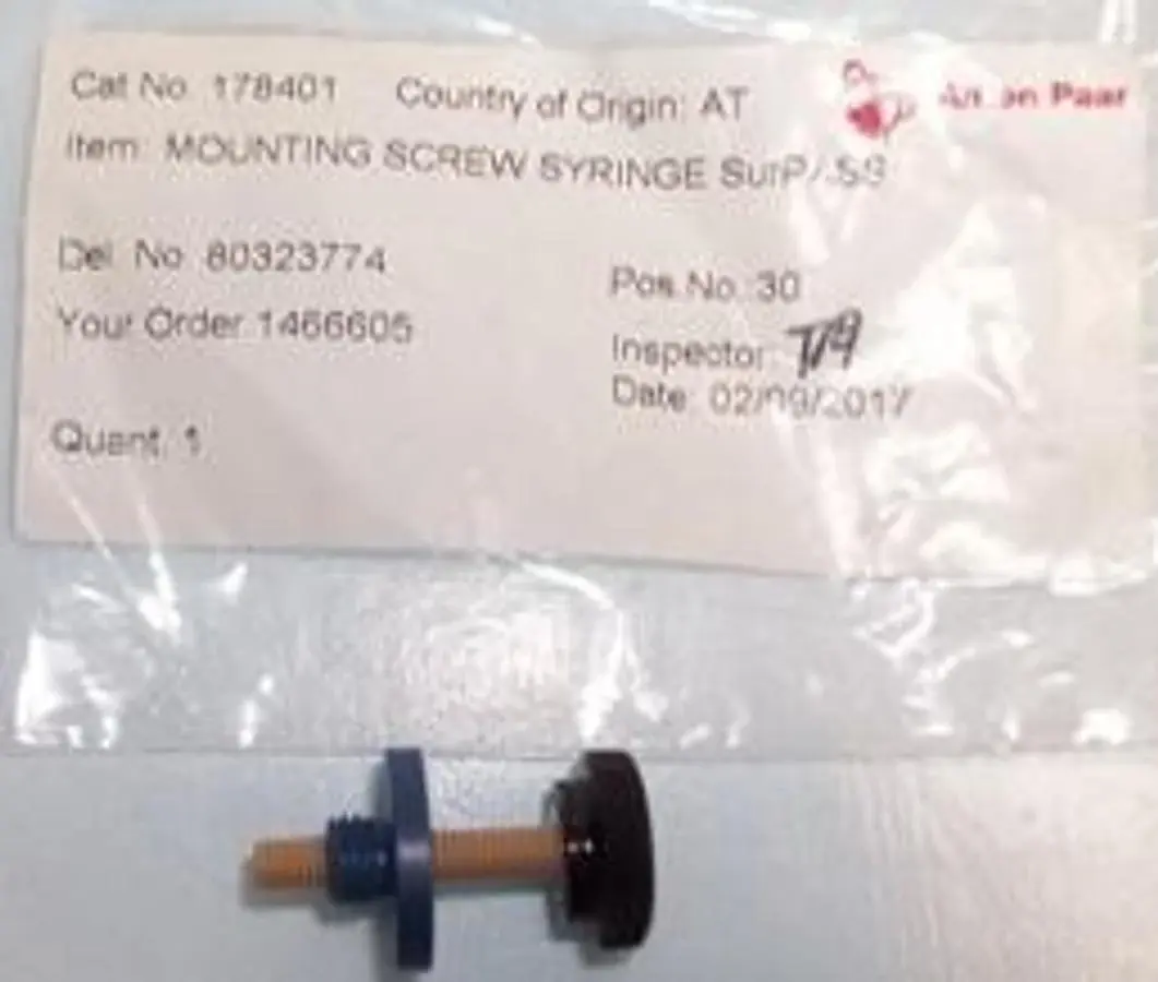 QTY. 1. ANTON PAAR MOUNTING SCREW SYRINGE SURPASS,...