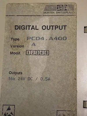 Used SAIA PCD4.A400 Input / Output Modules | Surplus Asset Holdings #1206051