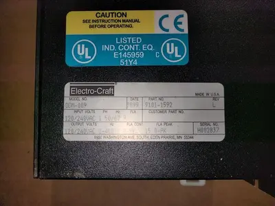 USED ELECTRO-CRAFT AC SERVO DDM-009