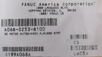 NEW FANUC A06B-0253-B100 SERVO MOTOR AIF 30/4000 A860-2000-T301 A06B0253B100