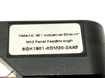 6GK1901-0DM20-2AA5 | Siemens  Panel Feedthrough Ethernet Connector M12 4-Pin - RJ45 - Used