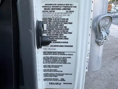 Used 2019 ISUZU NQR Reefer Trucks Florida US | Truck and Van Outlet #1509201