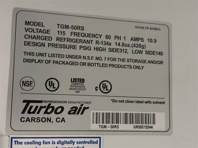 USED TURBO AIR TGM-50RS