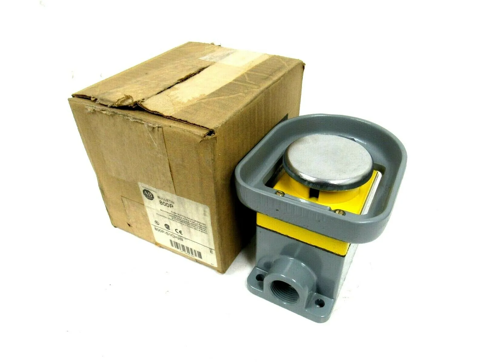 NEW ALLEN BRADLEY 800P-S1CH2B PUSH BUTTON PALM OPERATED SER E 800PS1CH2B
