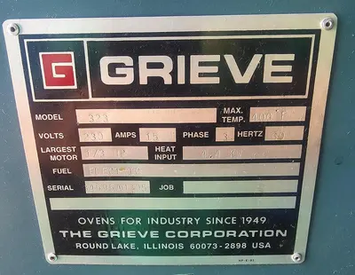 Used 2005 GRIEVE 323 Ovens Wisconsin US | Lemke Machinery Sales #1285394