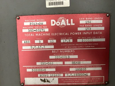 USED DOALL 2012-2H