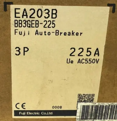 NEW FUJI ELECTRIC EA203B-BB3GEB-225A AUTO-BREAKER 3P 225A EA203B