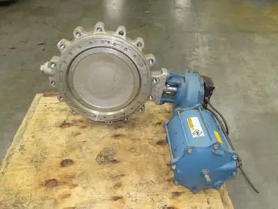 DeZurik 18" Stainless Butterfly Valve 16-Lug w/Air Actuator & PMV Positioner