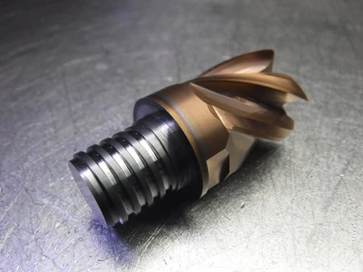 DE BOER T15 1" 5 Flute Carbide Endmill Head 1" 5F 0.06" R EM RG (LOC2784A)