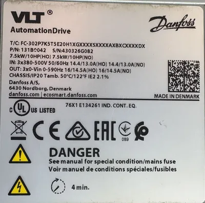 DANFOSS FC-302P7K5T5E20H1XGXXXXSXXXXAXBXCXXXDX Electrical/PLC/Automation | ESS Industrial Equipment Sales (11)