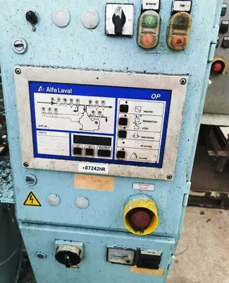 Alfa-Laval S-500 fuel/lube oil purifier, 316SS.