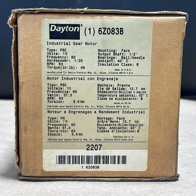 NEW Dayton 6Z083B