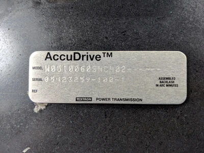 Textron AccuDrive Right Angle Gearbox W0510060SNCN02 (LOC2403A)