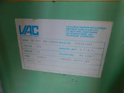 Used VAC HE-493 Vacuum Chambers Texas US | Aucto #1459838
