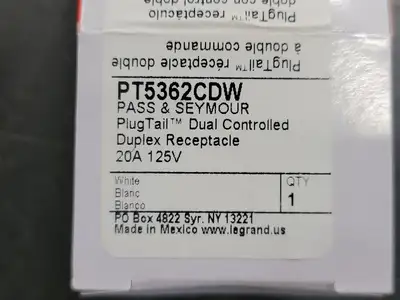 NEW PASS & SEYMOUR PT5362CDW