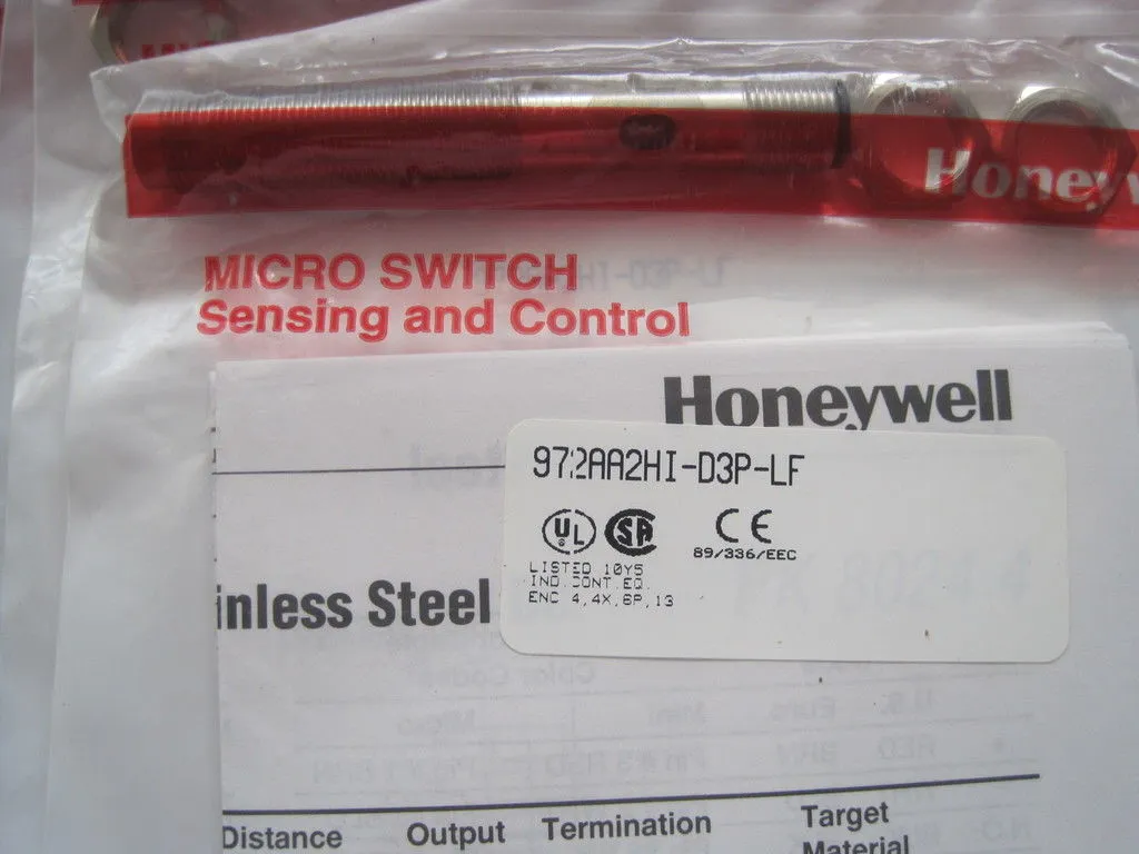 NEW HONEYWELL 972AA2HI-D3P-LF PROXIMITY SWITCH 972AA2HID3PLF