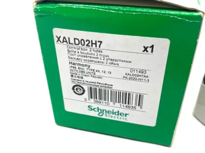 USED SCHNEIDER ELECTRIC HARMONY CONTROL BOX ENCLOSURE 2-HOLE