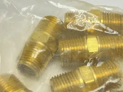 New | in-Stock Midland Industries Hex Nipple Male 1/2" NPTF x Male 1/2" NPTF LOT OF 6 Misc Fasteners Michigan US | Maverick Industrial Sales #1391075