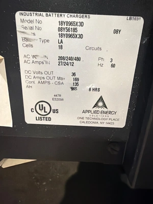 USED APPLIED ENERGY SOLUTIONS 18Y0965X3D