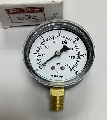 New | in-Stock MARSH / BELLOFRAM J4642 Universal Pressure Meters | Surplus Asset Holdings #1216803