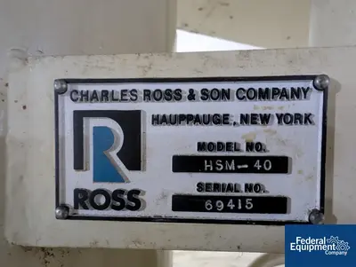 USED Ross 40 Gal Ross Vacuum Mixer, Model HSM-40, S/S