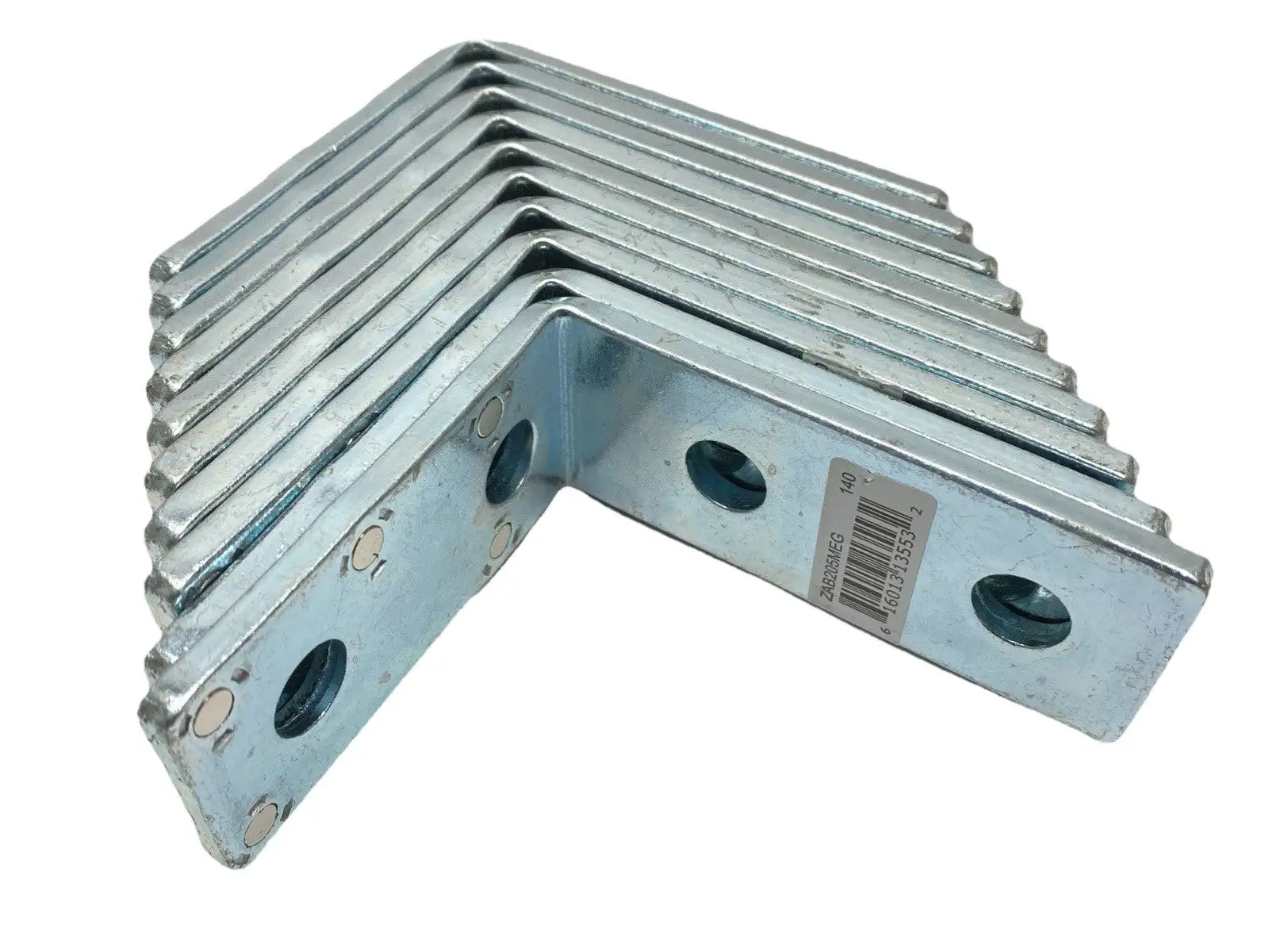 USED SUPERMAG 90-DEG STRUT BRACKET WITH MAGNETS 4-HOLE LOT OF 10