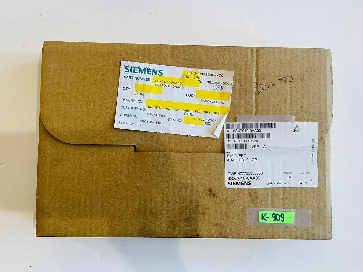 SIEMENS SIMOVERT ADAPTER  6SX7010-0AA00 NIB #K-909