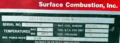 SURFACE COMBUSTION Washer - Spray/Dunk/Agitate Washer - Spray/Dunk/Agitate | Heat Treat Equipment Co. (11)