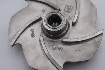 Goulds 5 Vane Impeller Part#:100-596 Casting#: 54019 Material:CF8M STOCK 2034