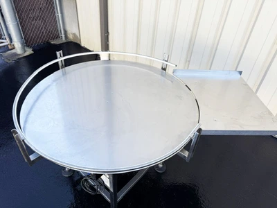 Globaltek 48-Inch Stainless Steel Rotary Unscrambler Feed Table