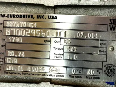 Used SEW-Eurodrive Inline Helical Gearmotor 0.75HP 230/460V i=28.76 Gearmotors Michigan US | Maverick Industrial Sales #1394317