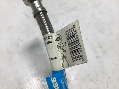 WATTS lot of 4 12″Braided Stainless Hose Toilet Connector 3/8″x7/8″