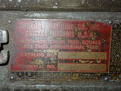 USED SHELDON MACHINE CO. TUS56P