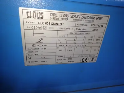 USED CLOOS GLC 603