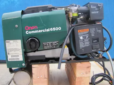 Onan Emerald Plus 6500 Watt RV Generator Gasoline Powered 120V Output 54.2 Amps
