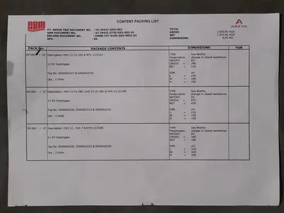 NEW AREVA HVX12-25-06E185