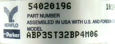NEW PARKER ABP3ST32BP4M06 PRESSURE REGULATOR 54020196